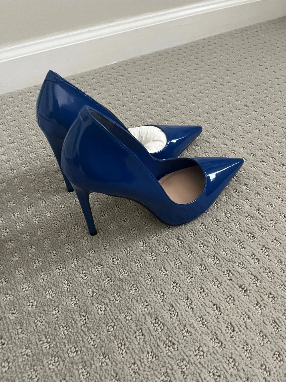Steve Madden Cobalt Patent Pointed-Toe Pumps size 8 new in box - Picture 4 of 5